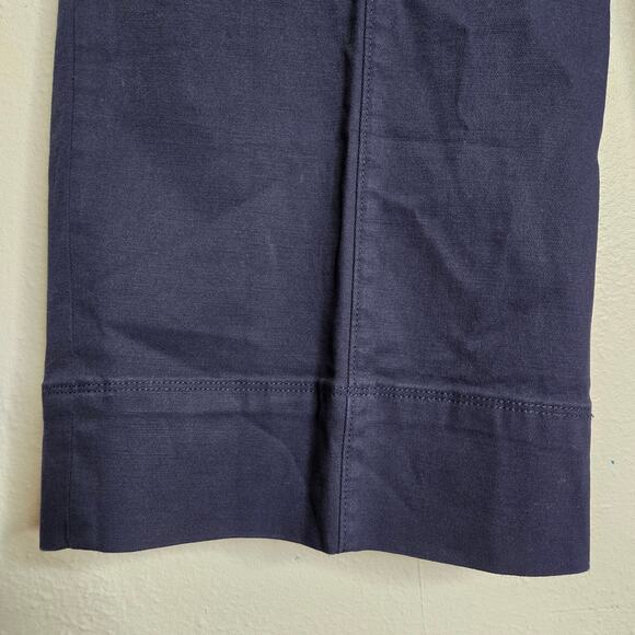 Duluth Trading Co. Workday Warrior Chino Wide Leg Crop Pants Navy Blue 10 Reg - Picture 6 of 12